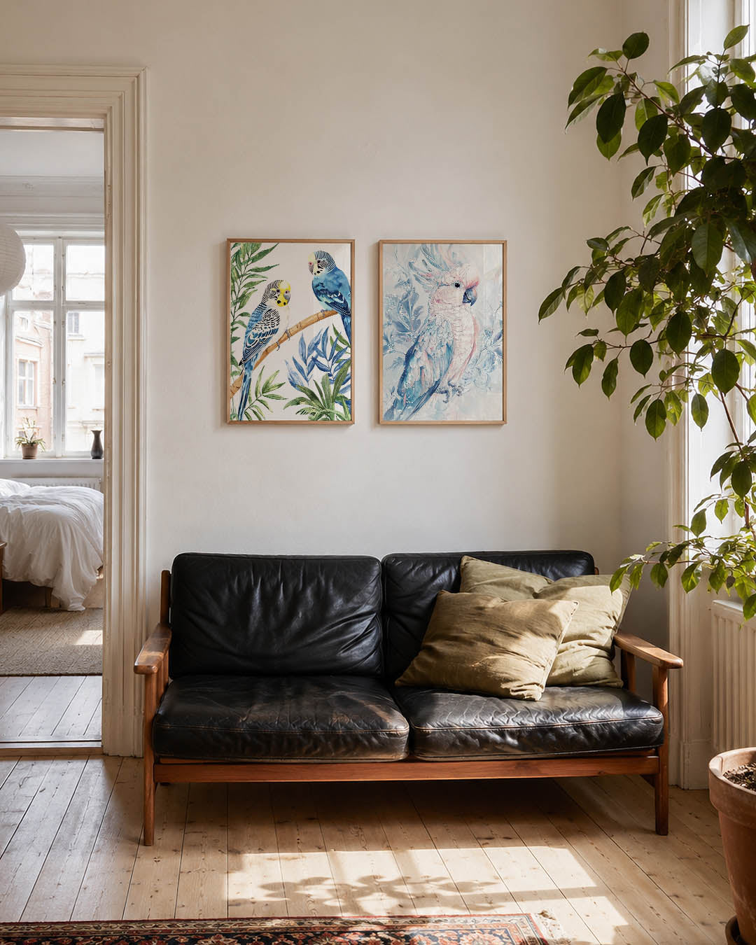 Vogels en bladeren Posterset