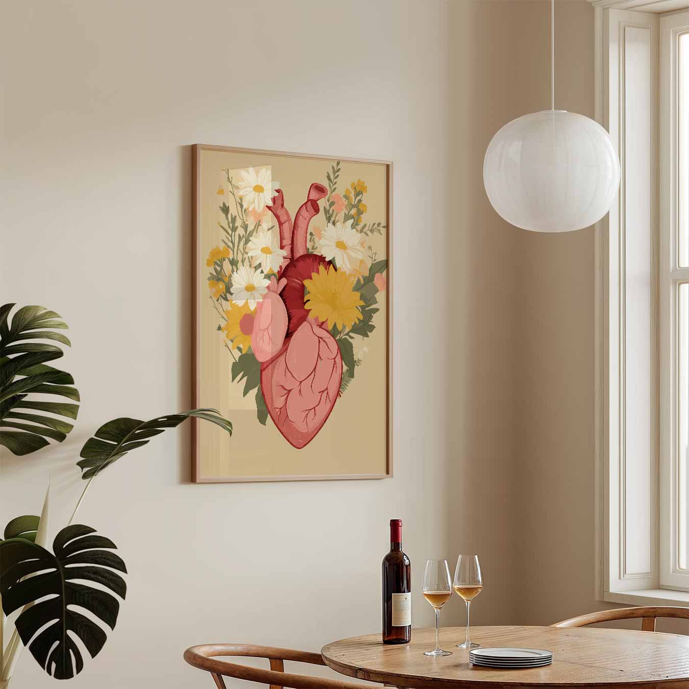 Bloeiend Hart Poster-WallArtistic