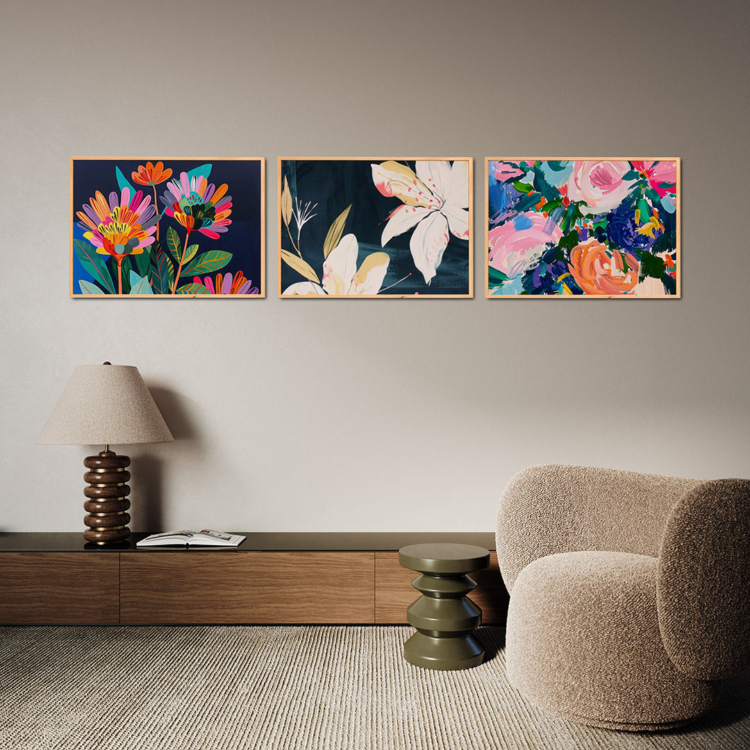 Bloemrijke kleurexplosie Posterset