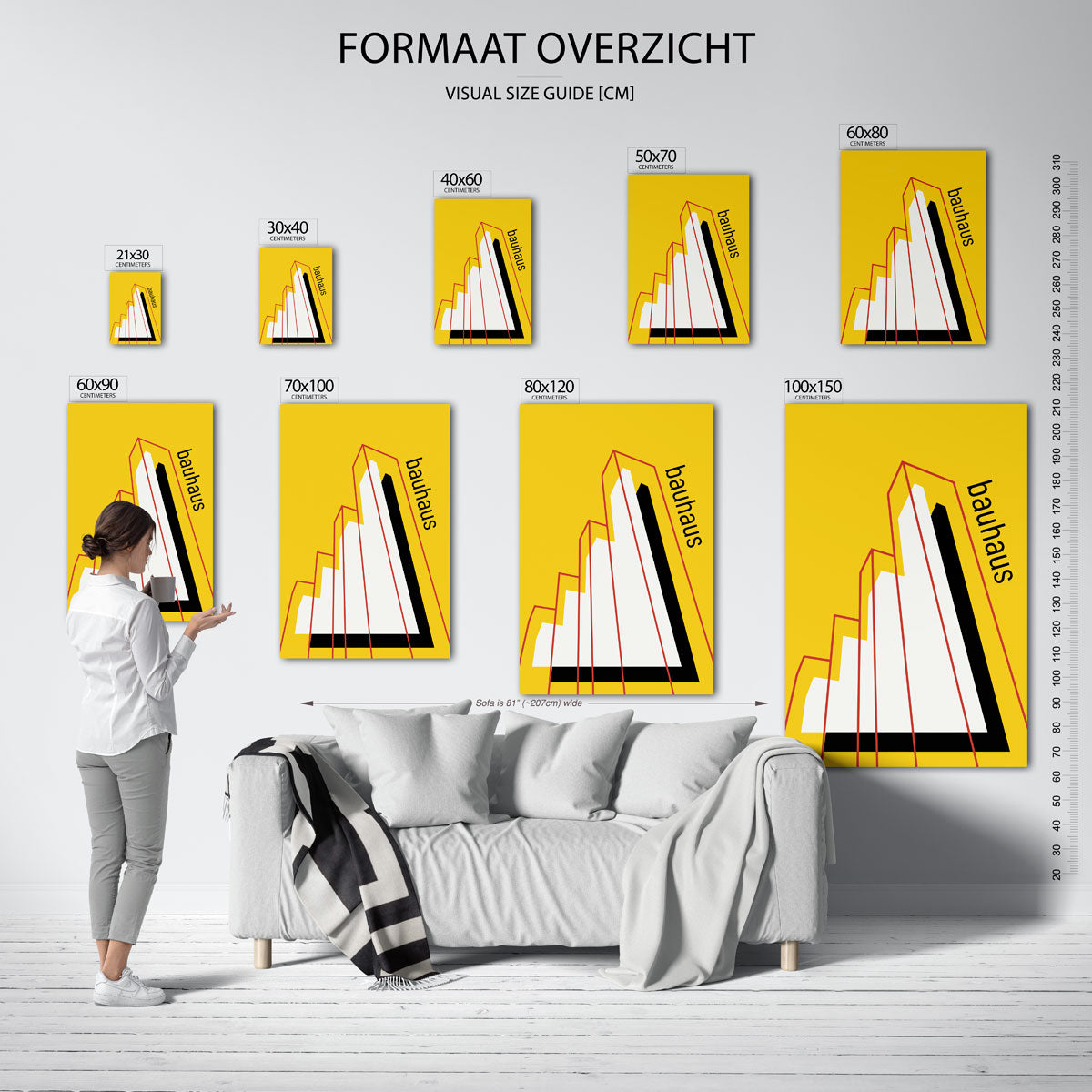 Lijnen en kleurvlakken Poster