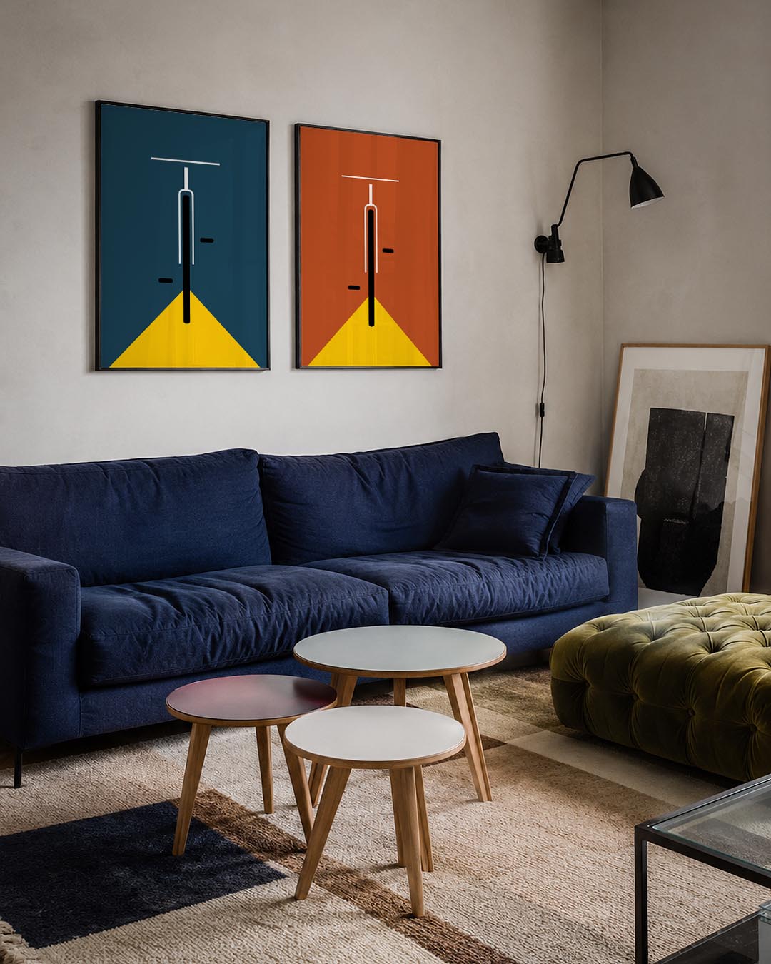 Lijnen en driehoek Posterset