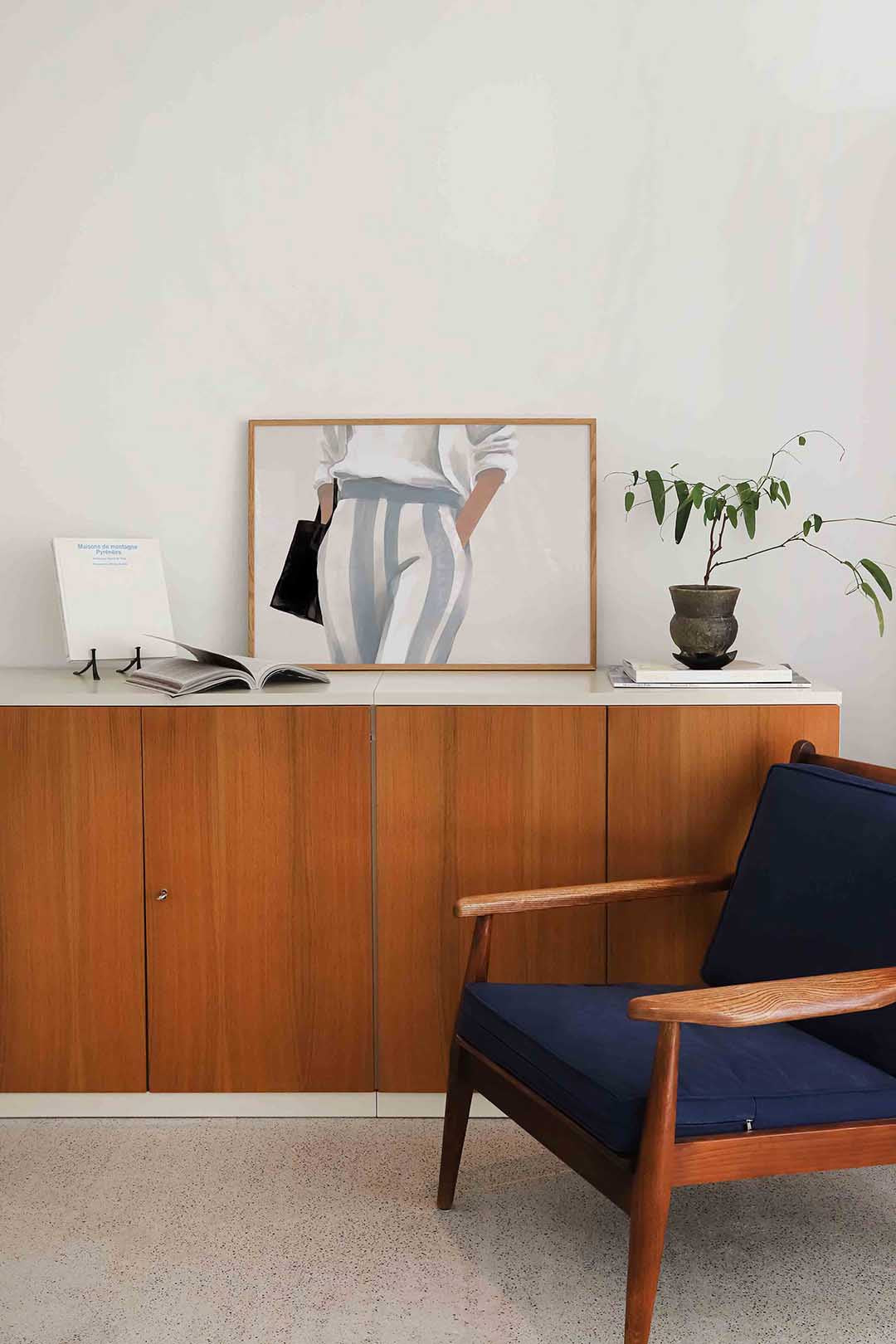 Modefiguur met tas Poster