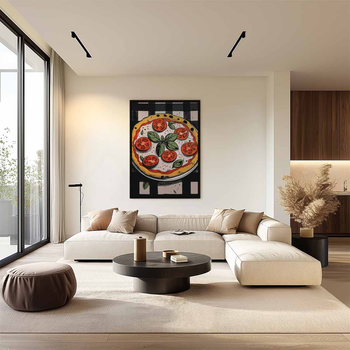 Pizza Op Je Muur Kunstwerk-canvas-dibond-plexiglas-wanddecoratie-WallArtistic