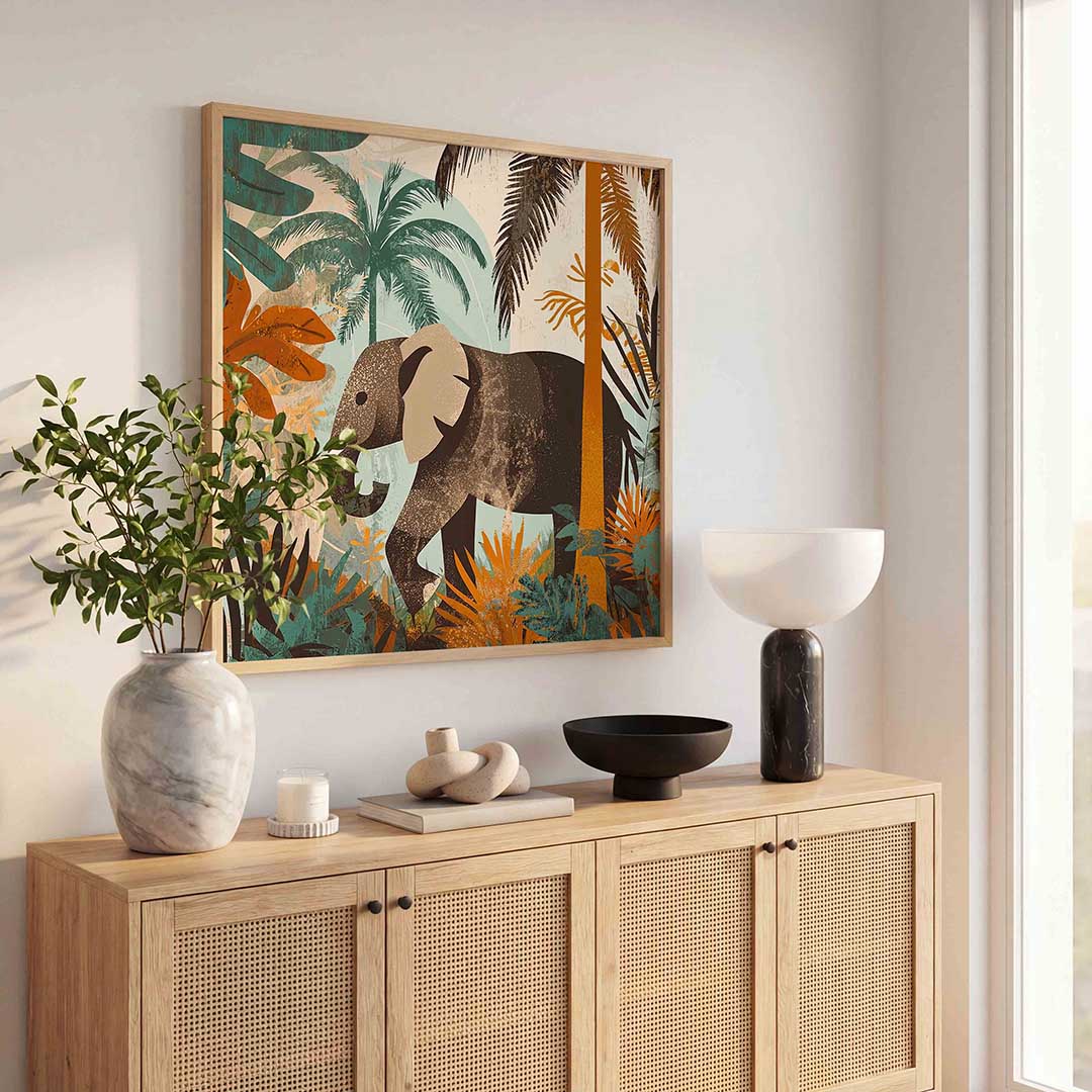 Olifant in jungle Poster