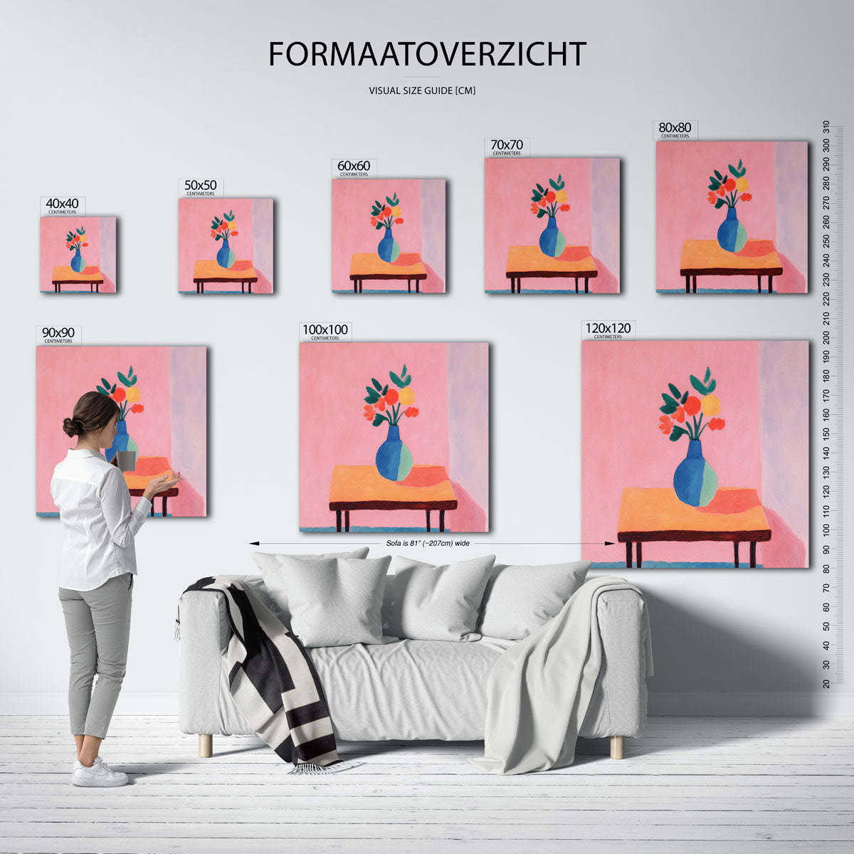 Bloemen in vaas Poster