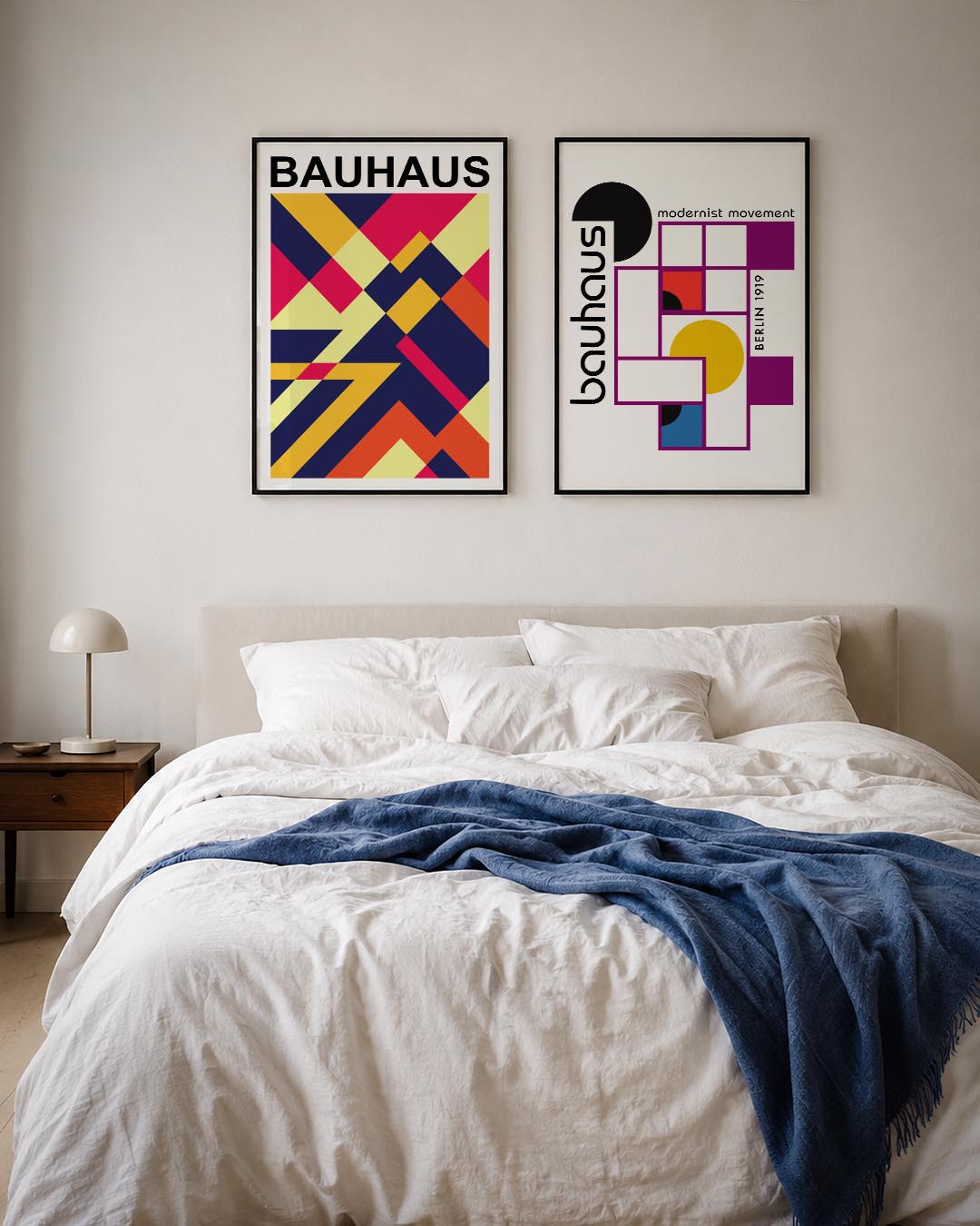 Kleurrijke vlakverdeling Posterset