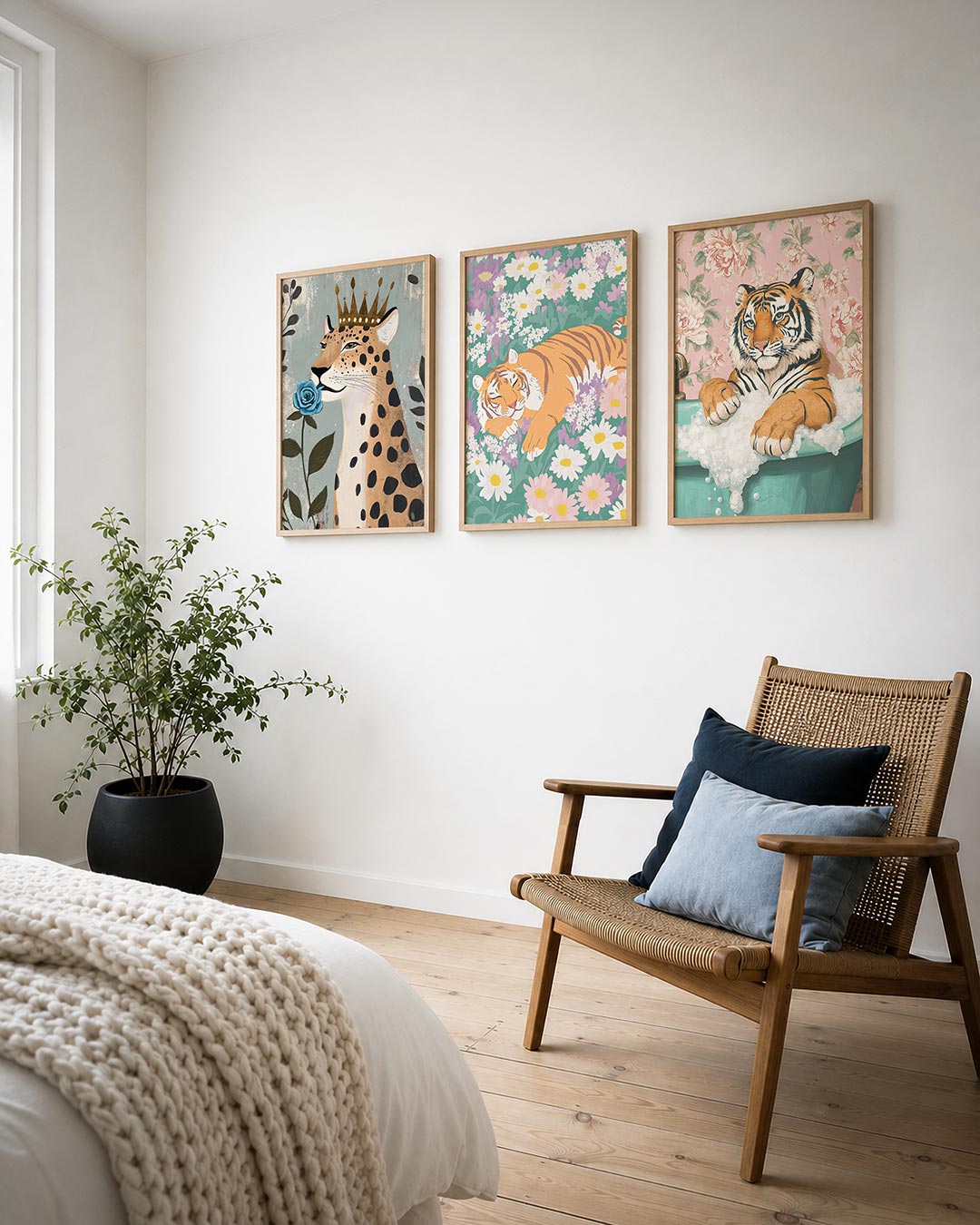 Kroon en bloem Posterset