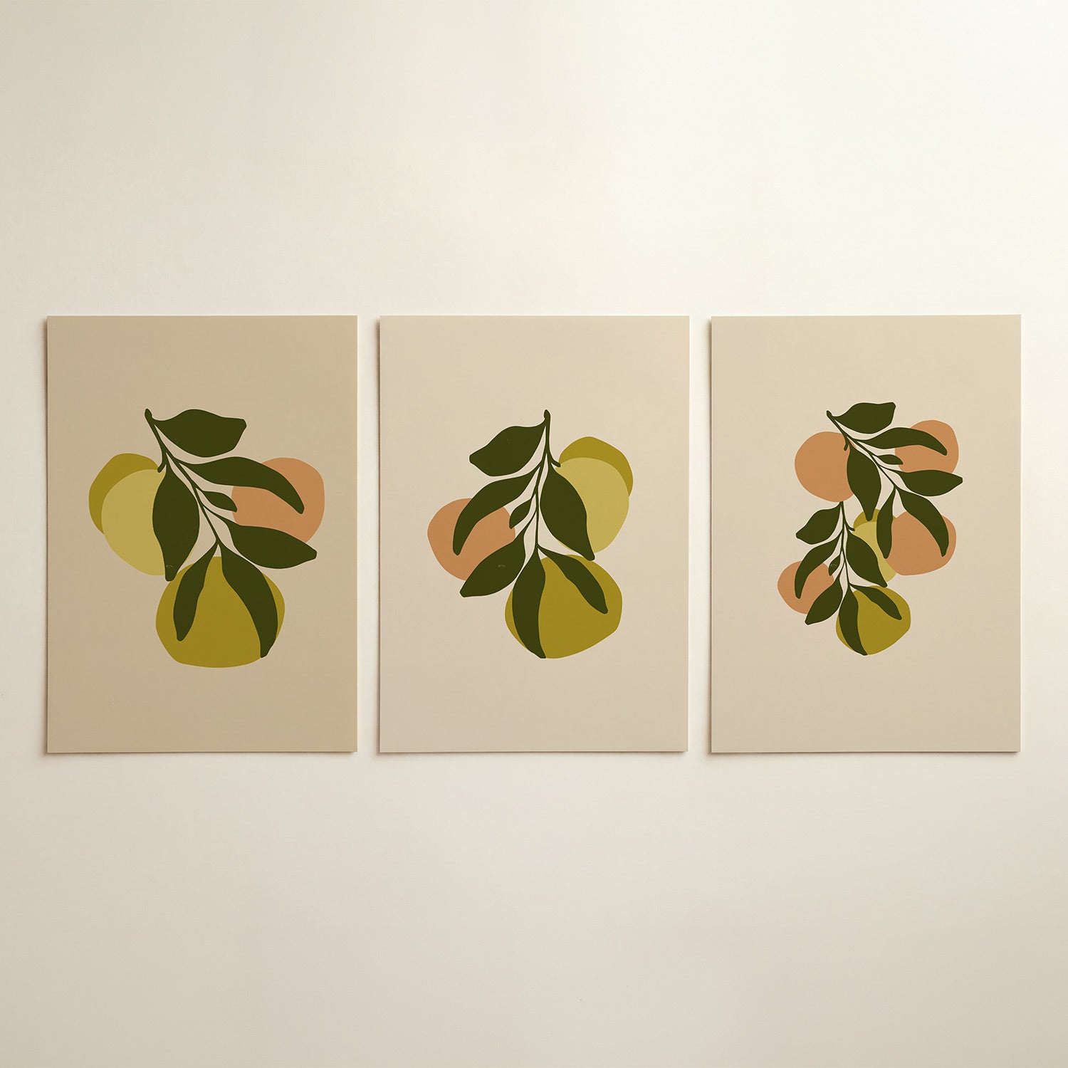 Vrucht en blad Posterset