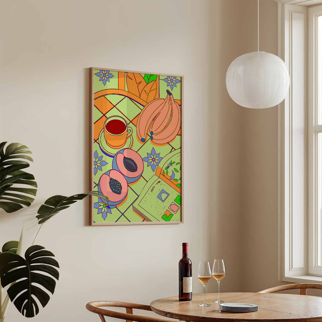 Kleurrijk Ontbijt Moment Poster-WallArtistic