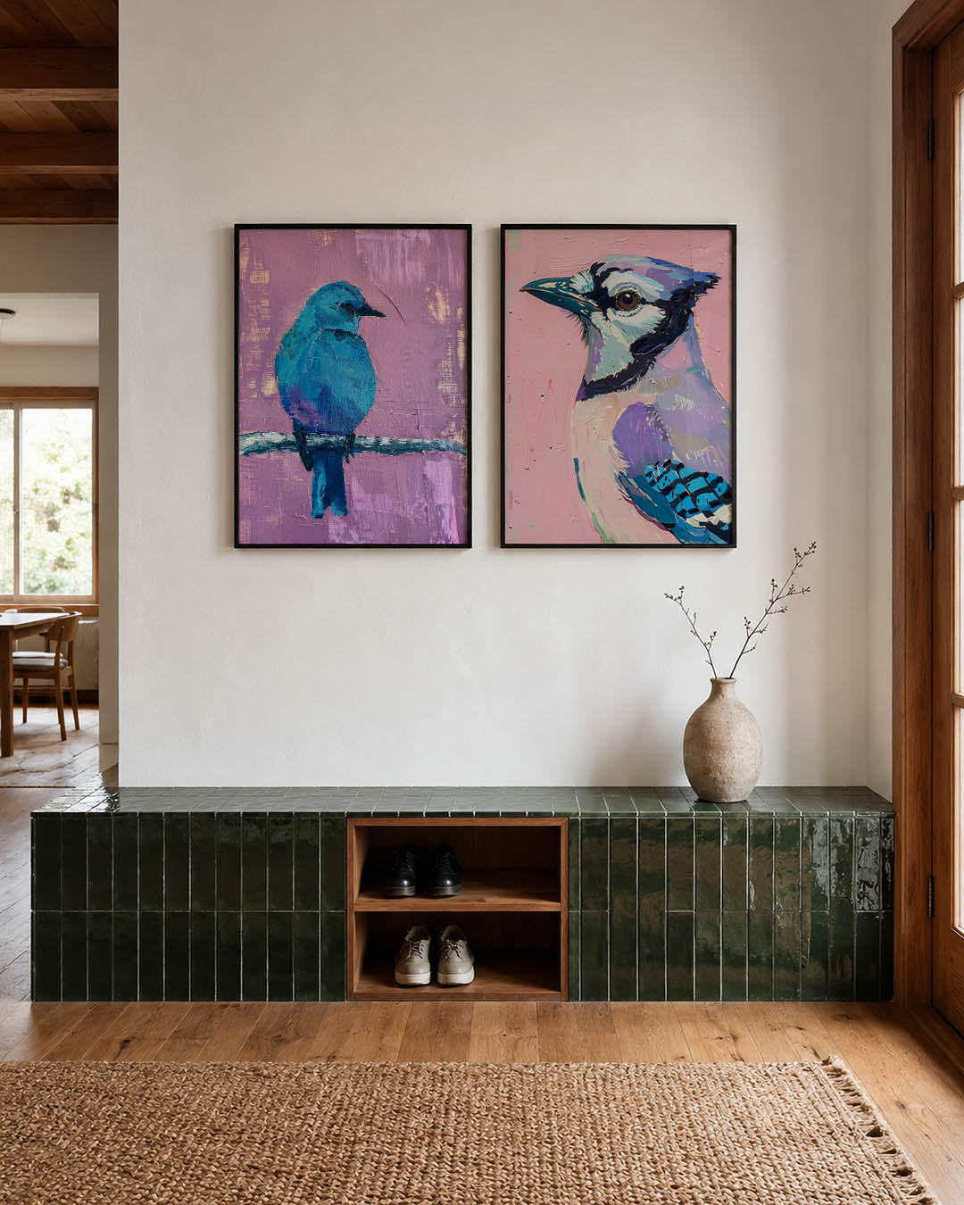 Kleurrijke vogel Posterset