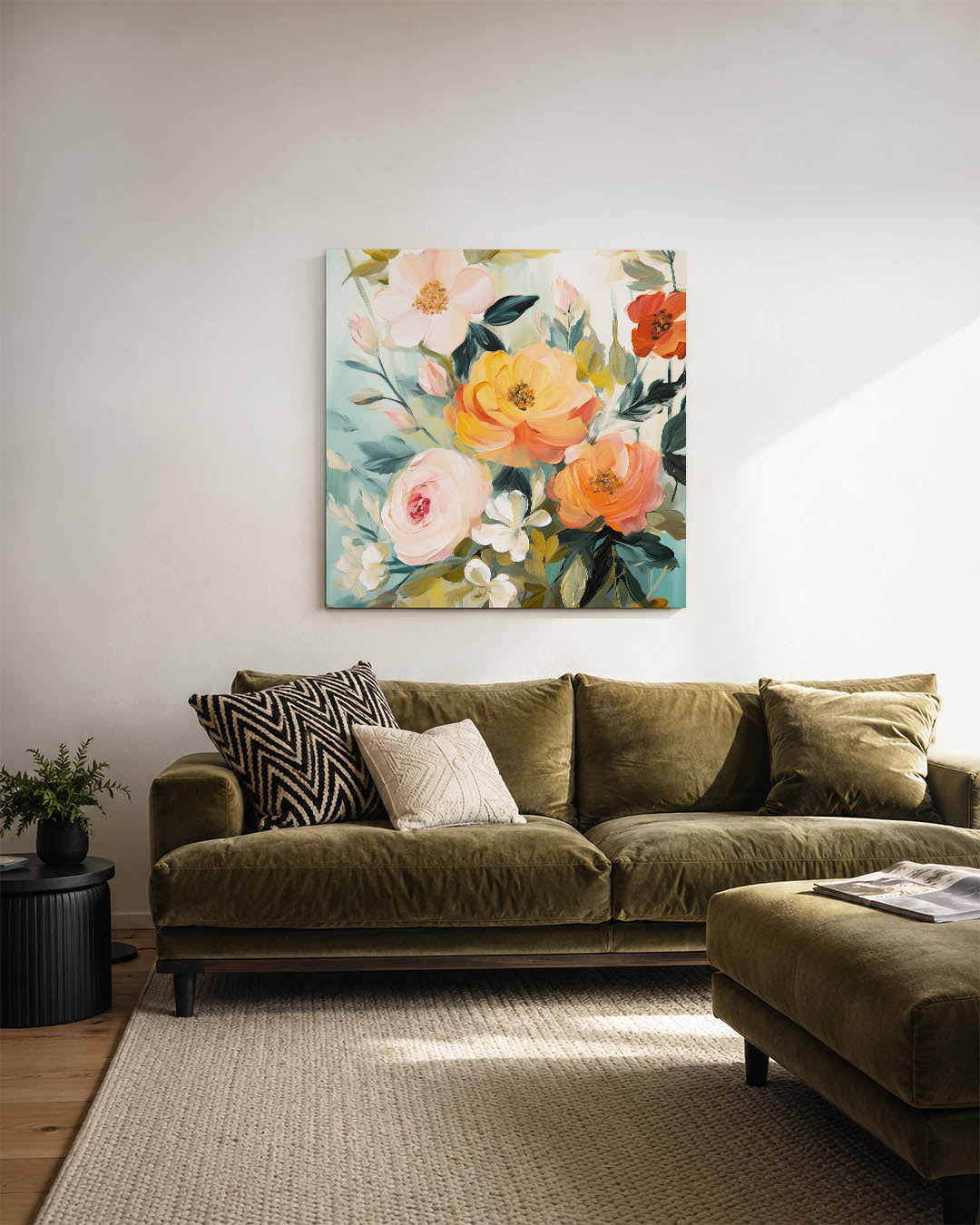 Bloemrijke compositie Kunstwerk