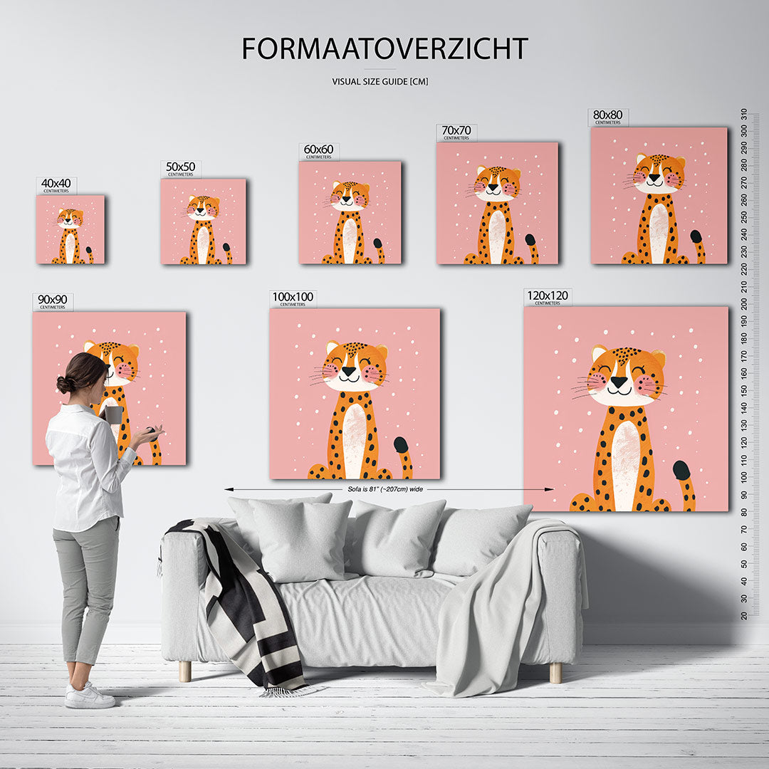 Vrolijke luipaard illustratie Kunstwerk