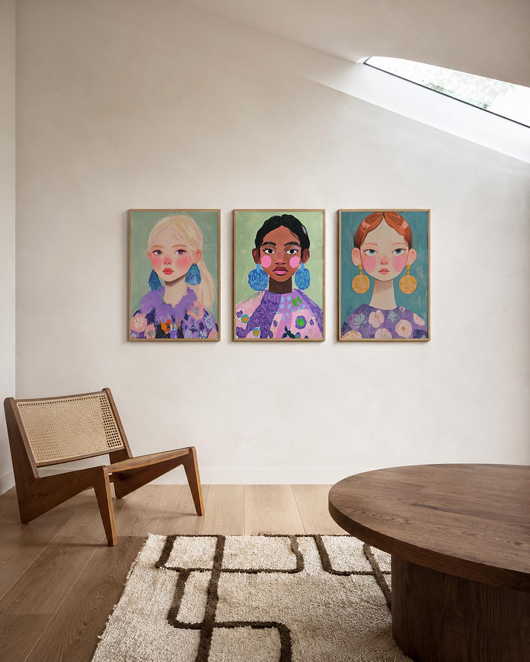 Portret met kleurvlakken Posterset