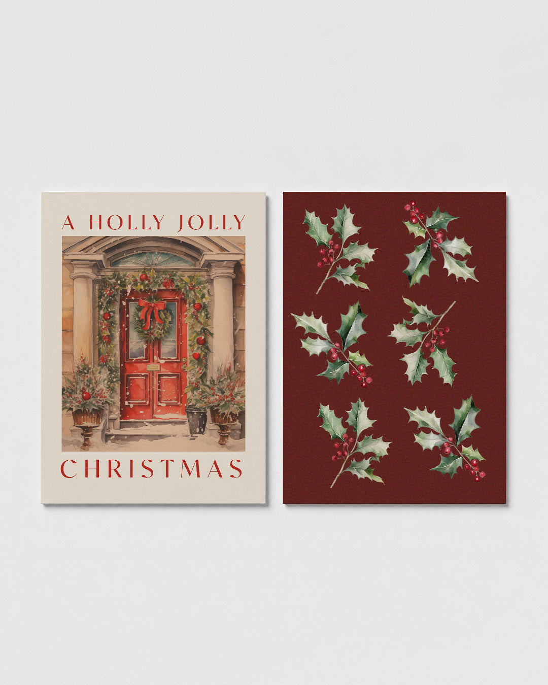 Kerstdeur en krans Posterset