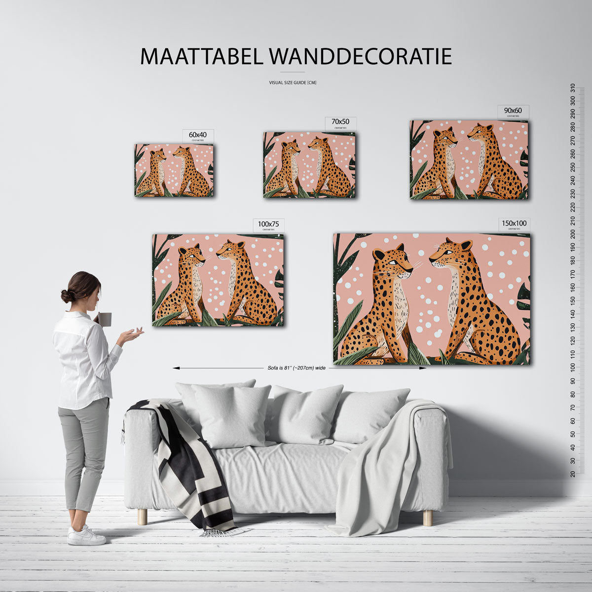 Tropische luipaarden Kunstwerk