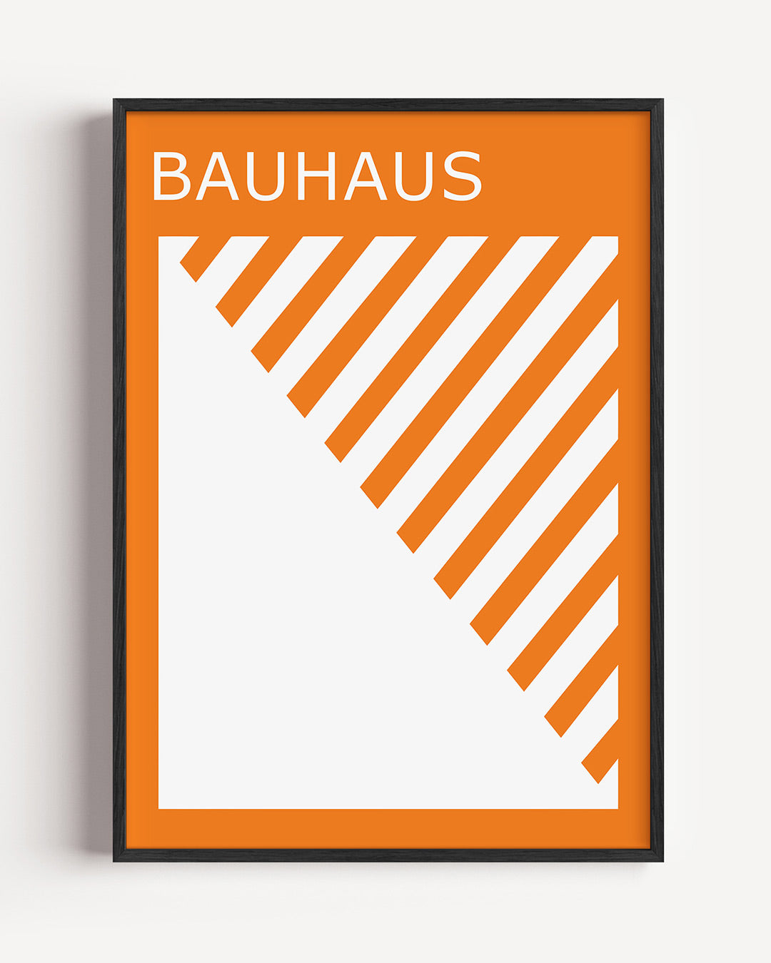 Oranje lijnenspel Poster