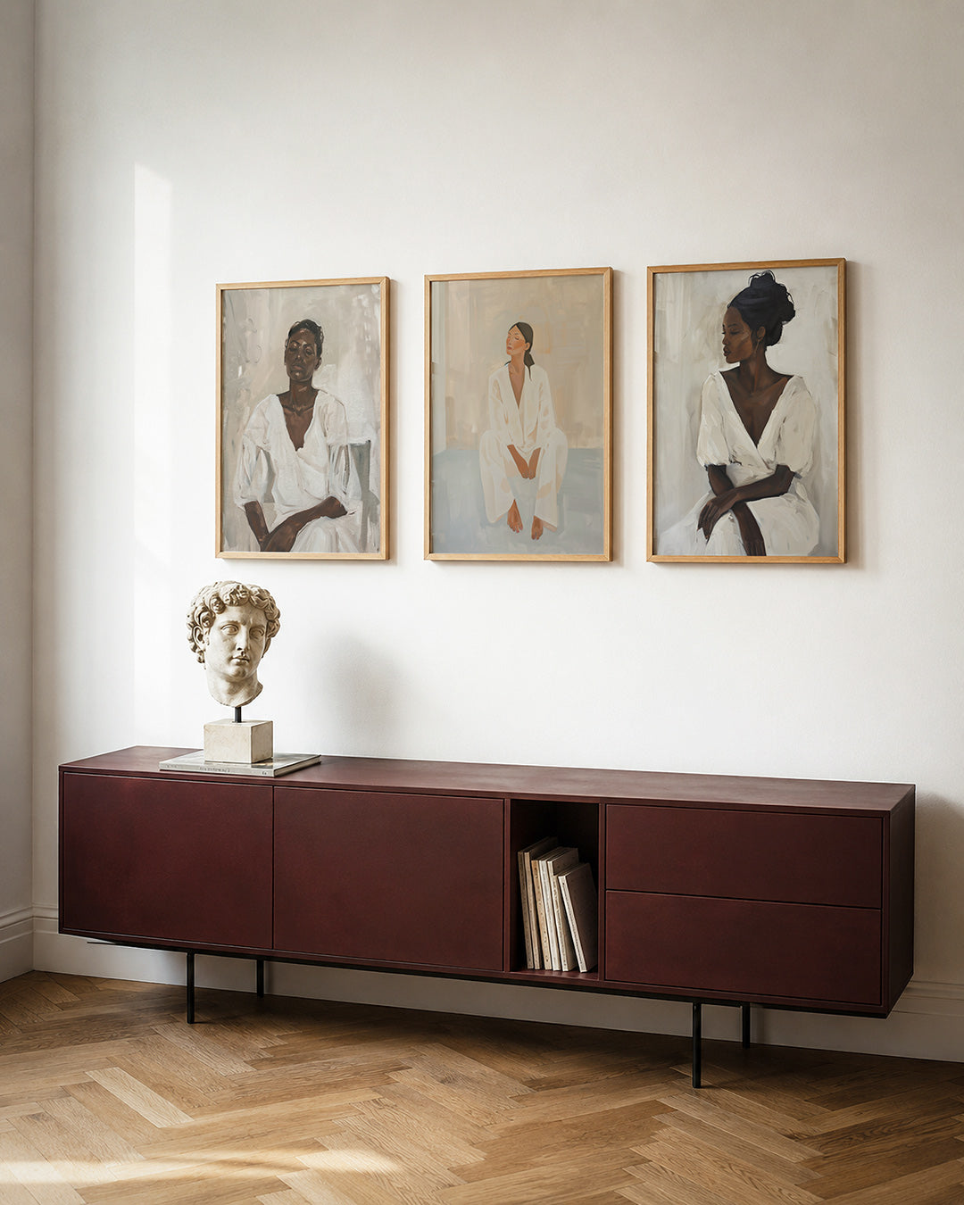 Rustige portretweergave Posterset