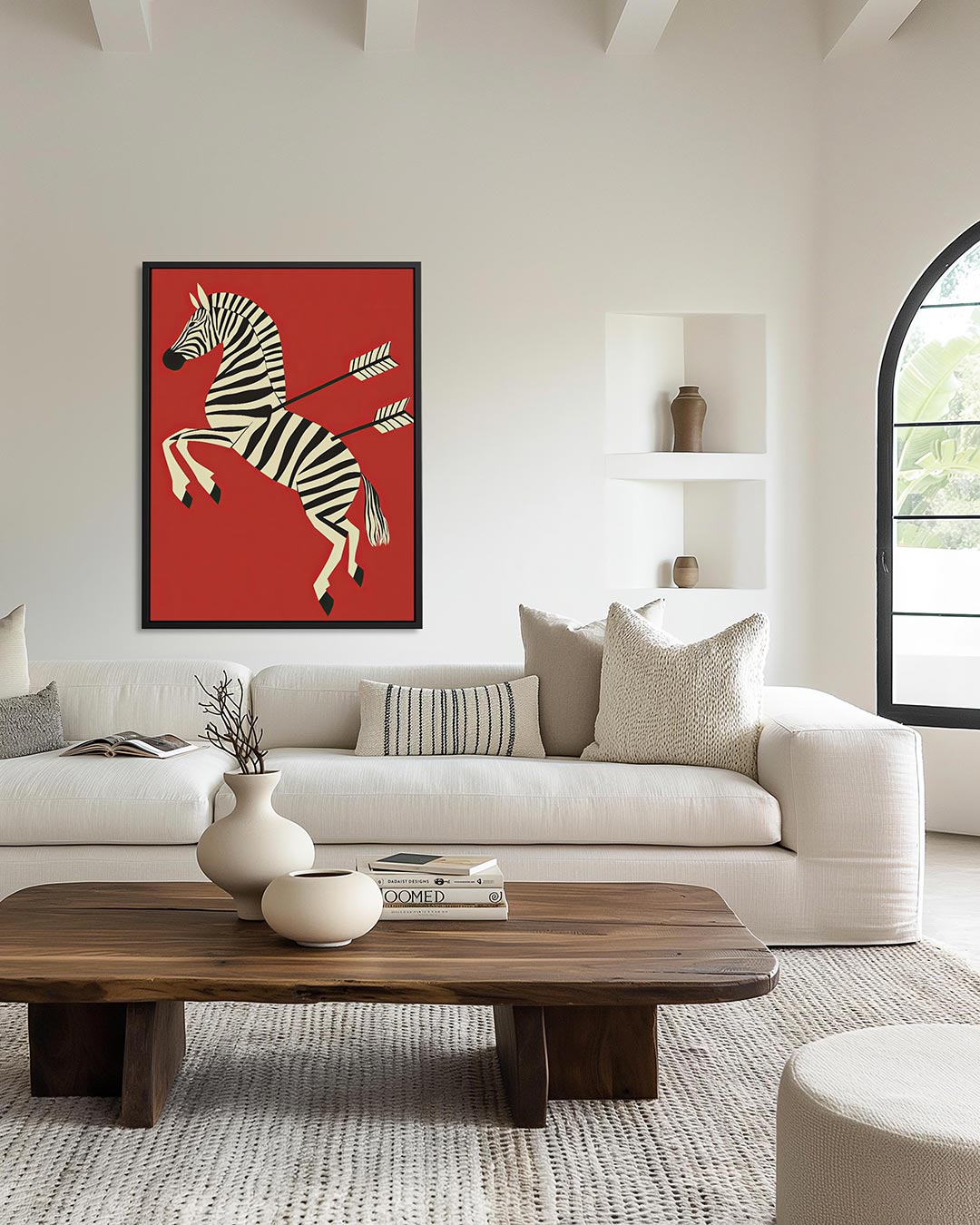 Zebra met pijlen Kunstwerk