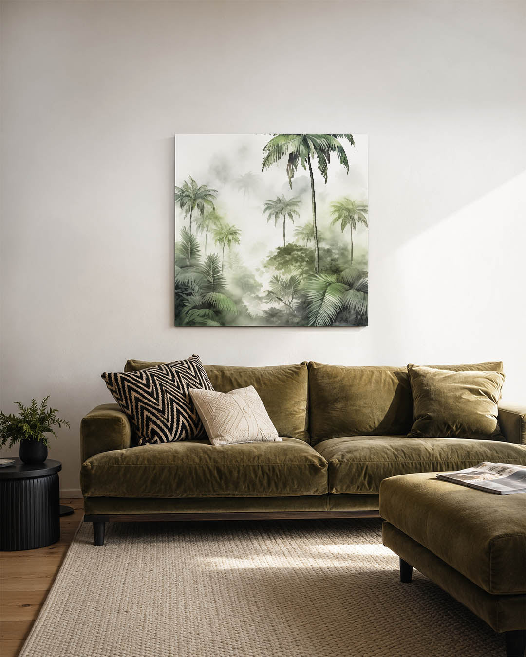 Tropisch groen landschap Kunstwerk