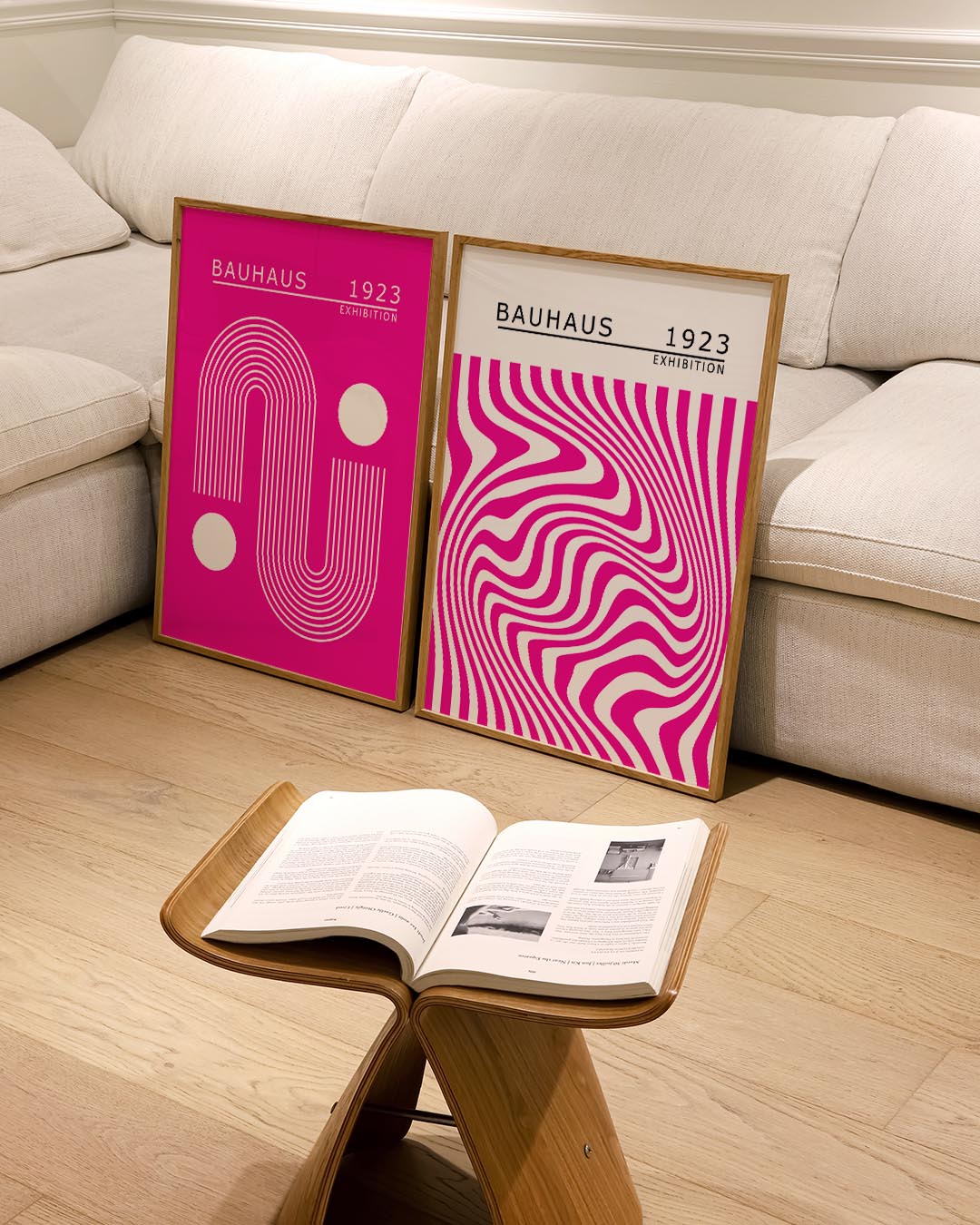 Golvend lijnenspel Posterset