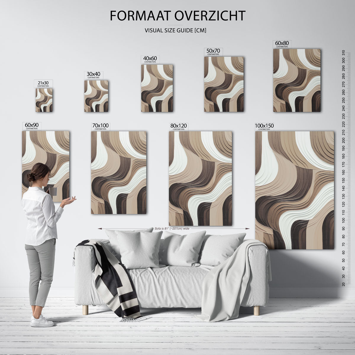 Golvende lijnen Poster
