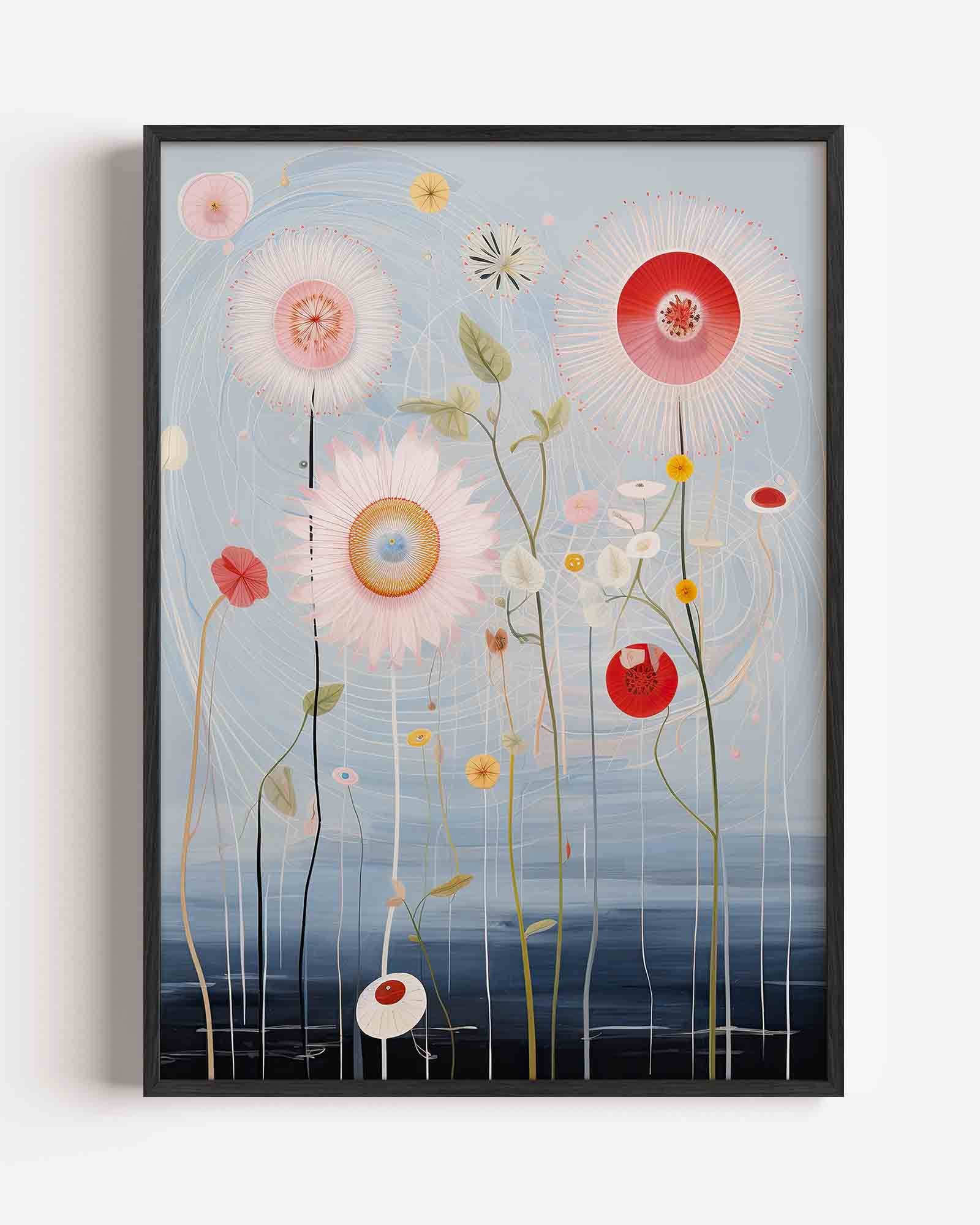 Bloemen en stelen Poster