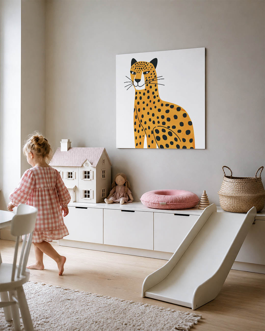 Gestileerde luipaard illustratie Kunstwerk