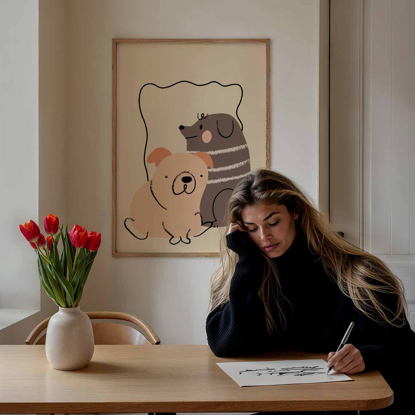 Knuffelige Honden Vrienden Poster-WallArtistic