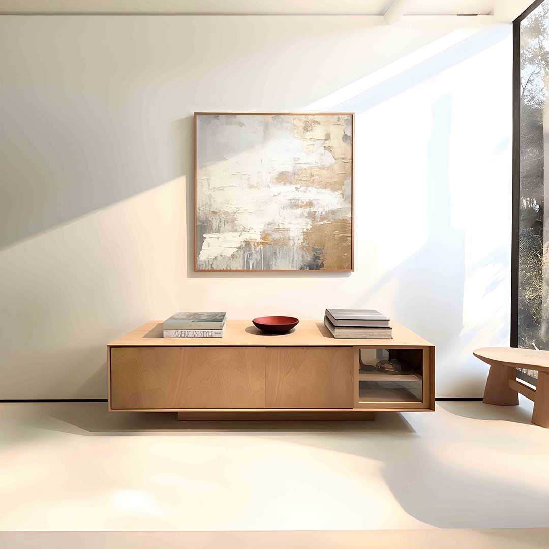 Abstracte gouden en grijze Poster