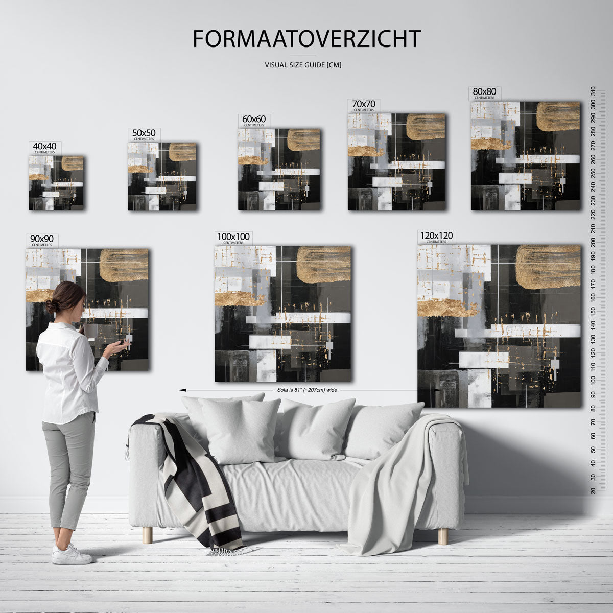 Abstracte gouden accenten Poster