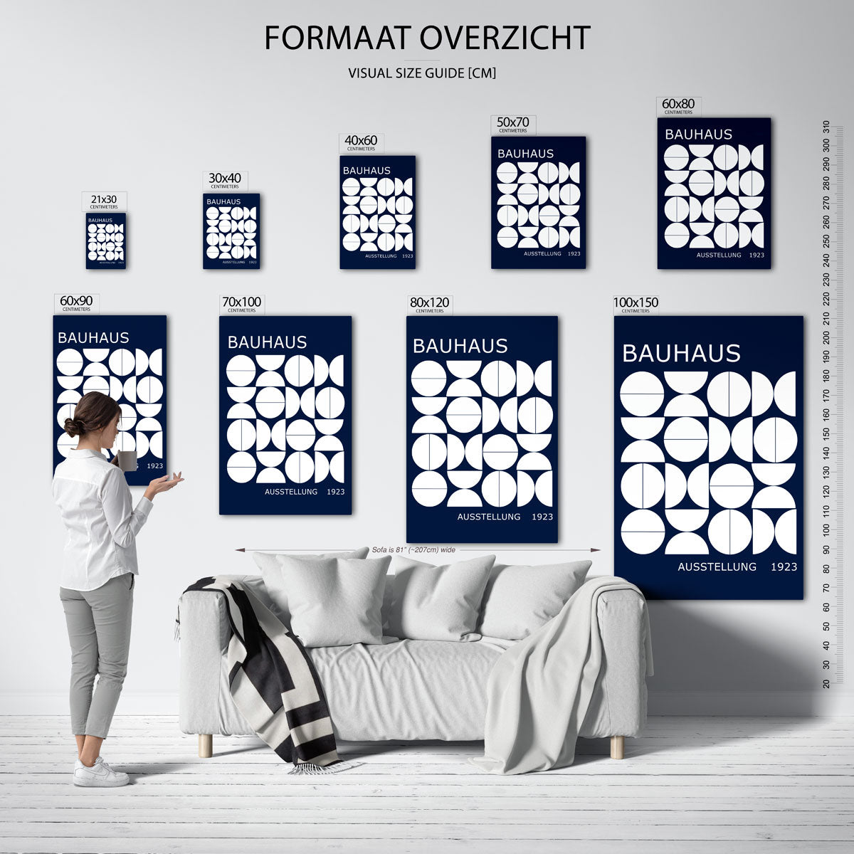 Vormritme en lijnen Poster