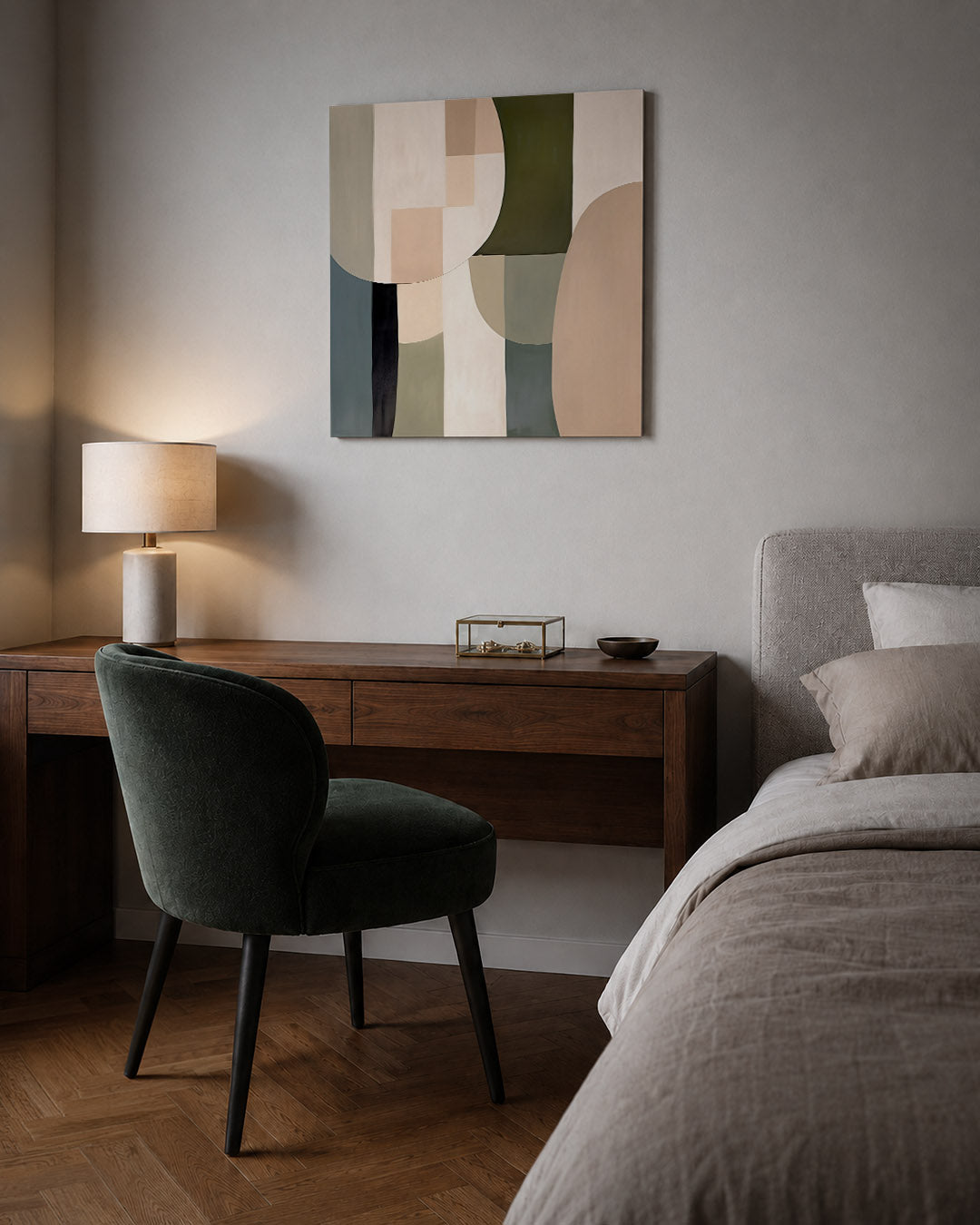 Geometrische vormen compositie Kunstwerk