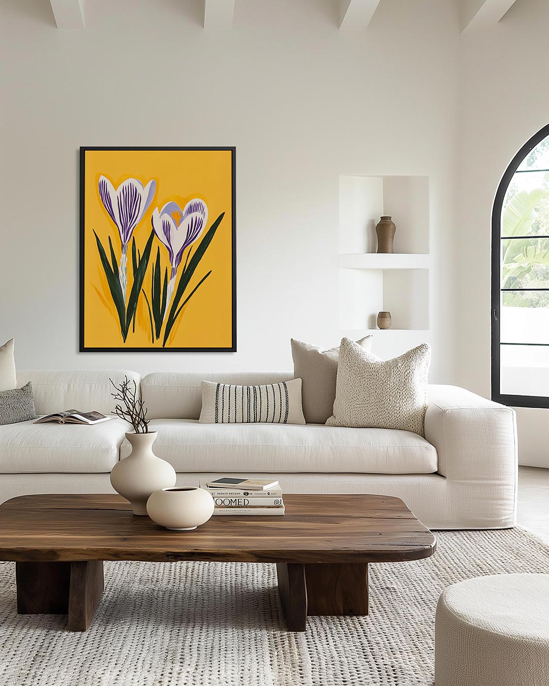 Bloemrijke illustratie Kunstwerk