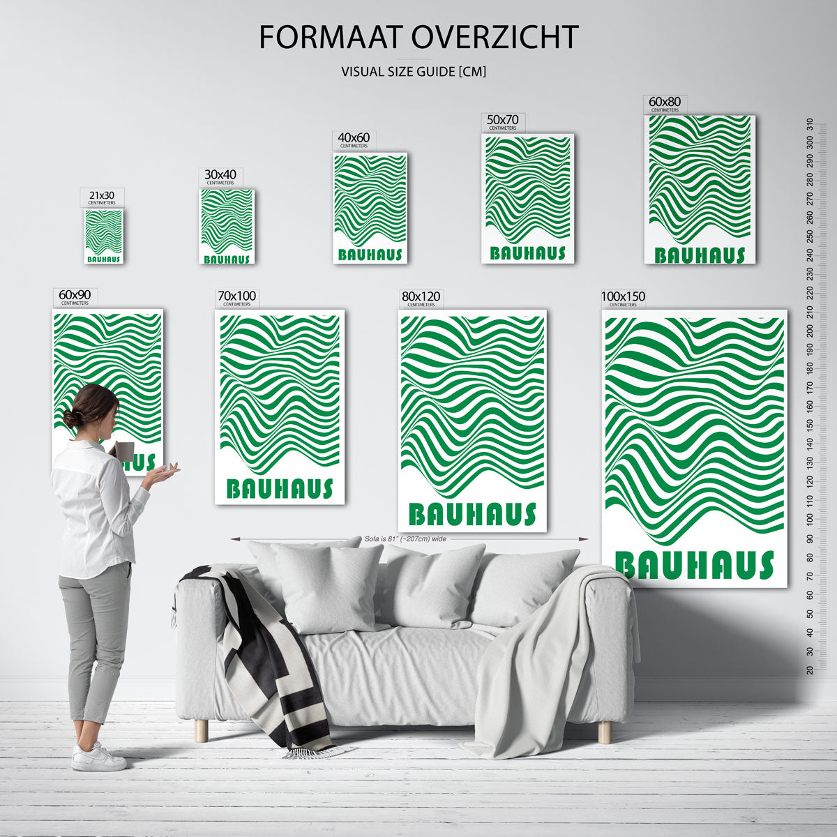 Golvend lijnenspel Poster