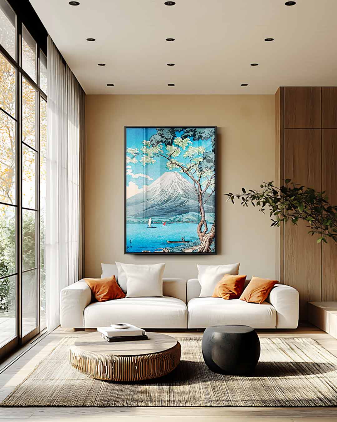 Serene Bergezichten bij de Berg Kunstwerk-canvas-dibond-plexiglas-wanddecoratie-WallArtistic