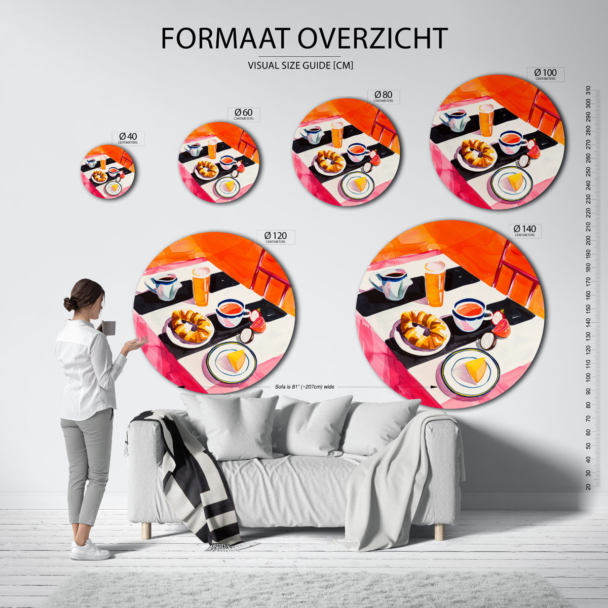 Ontbijt tafel Muurcirkel