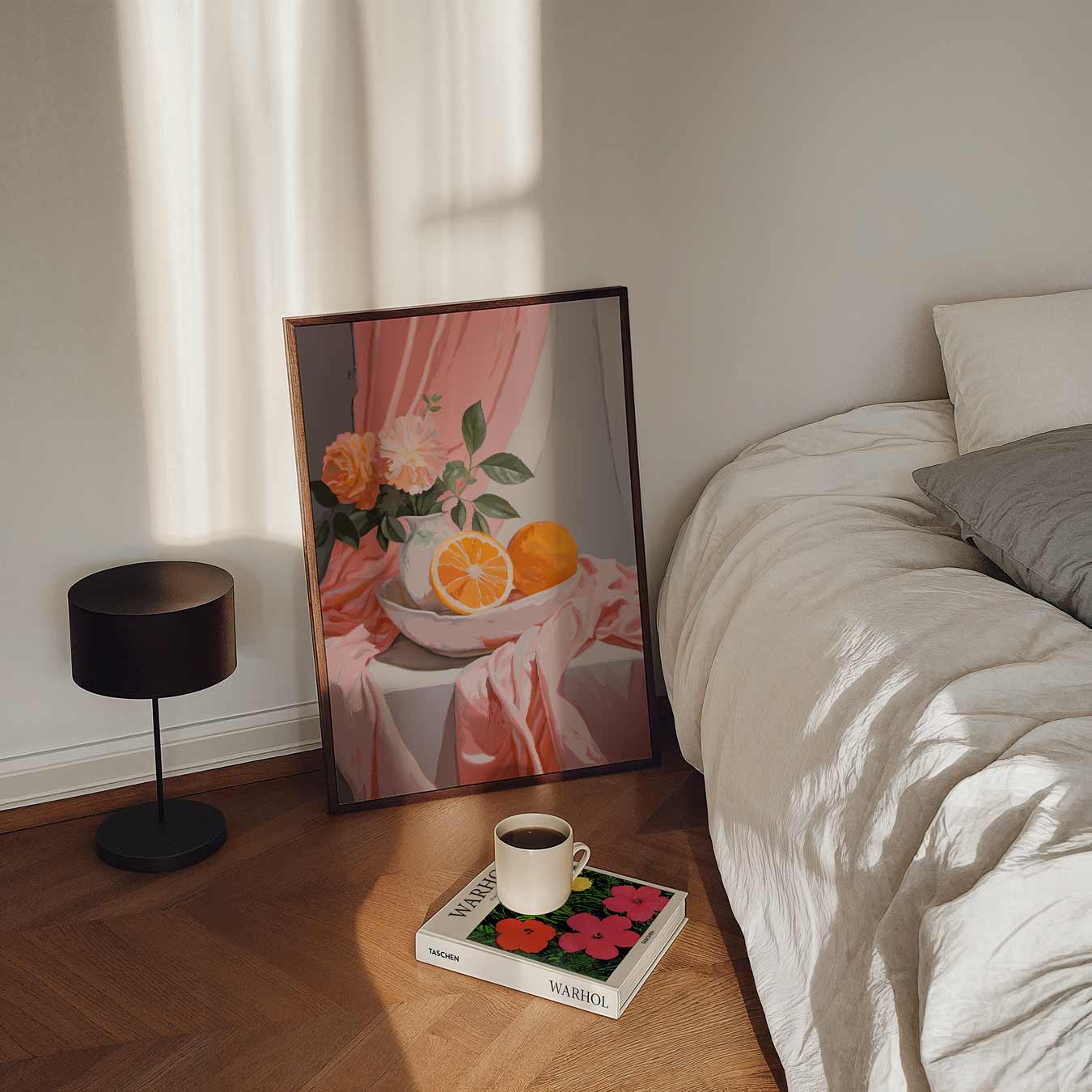 Vrolijke Citrus en Bloemen Poster-WallArtistic