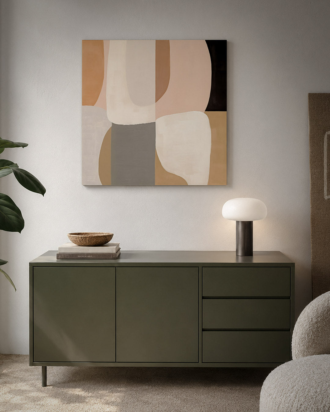Organische vormen compositie Kunstwerk