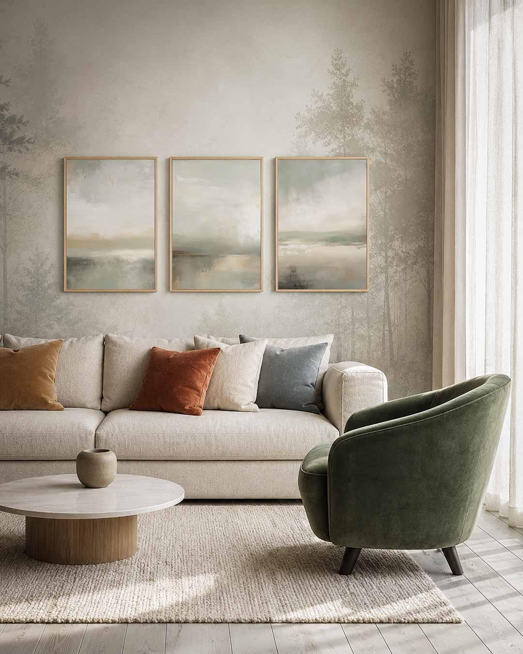 Zachte kleurvlakken Posterset