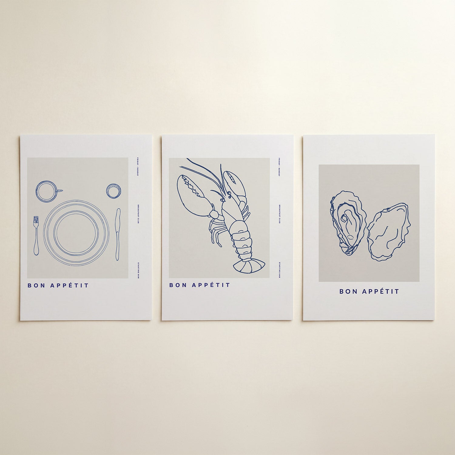 Eetset lijnenspel Posterset