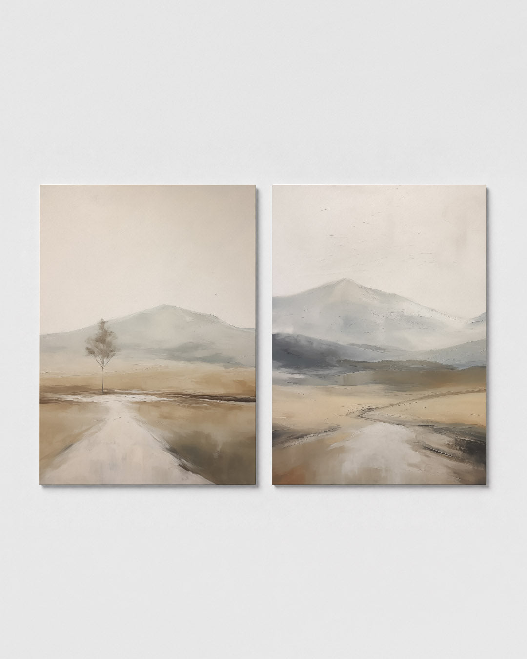 Rustige landschapsweergave Posterset