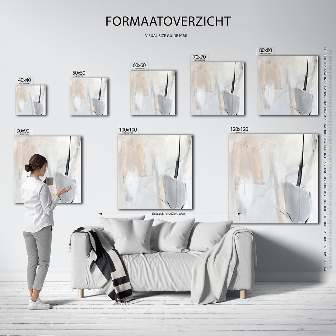Zachte lijnen compositie Kunstwerk