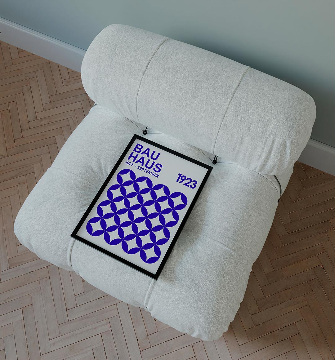 Cirkelritme blauw Poster
