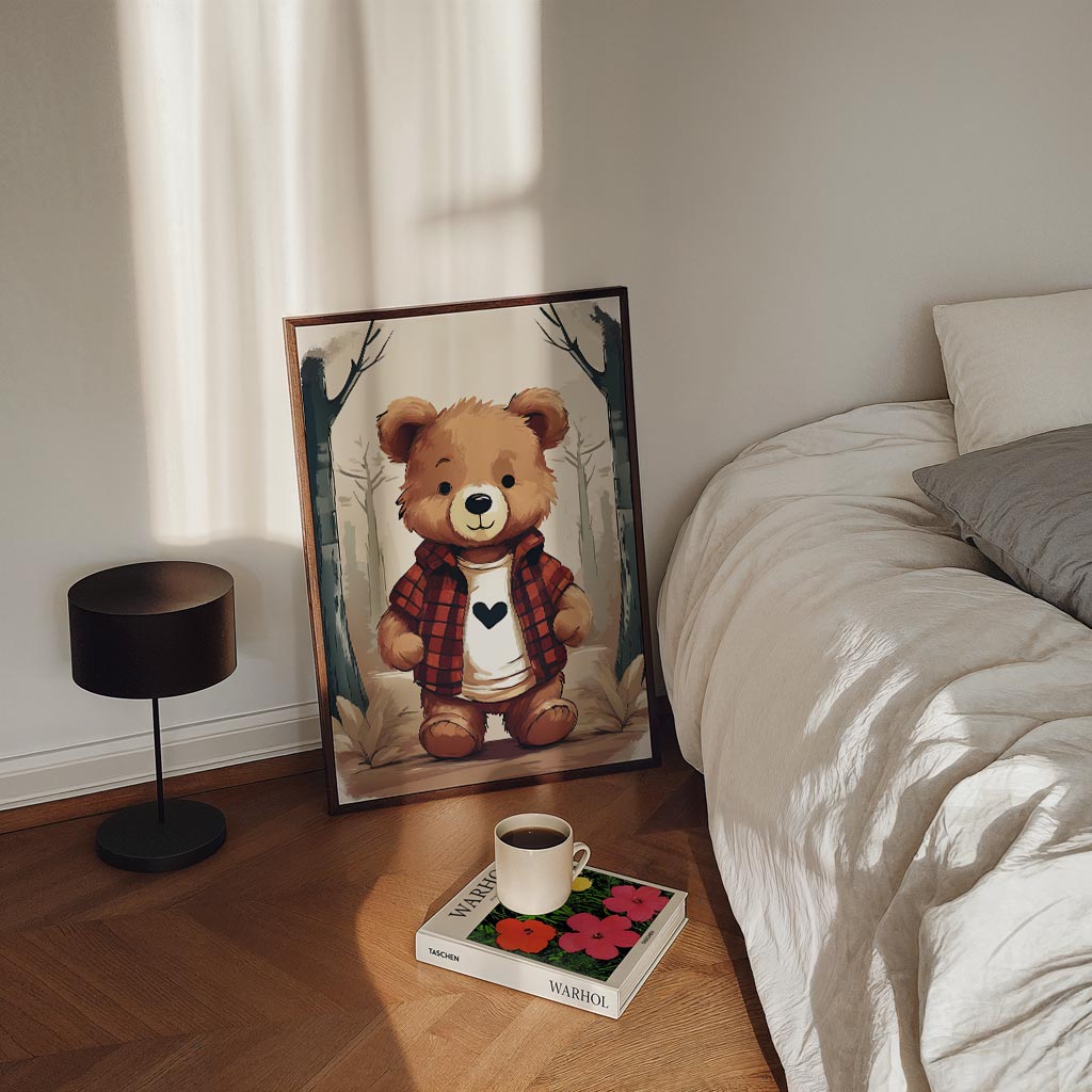 Knuffelbeer in het Bos Poster-WallArtistic