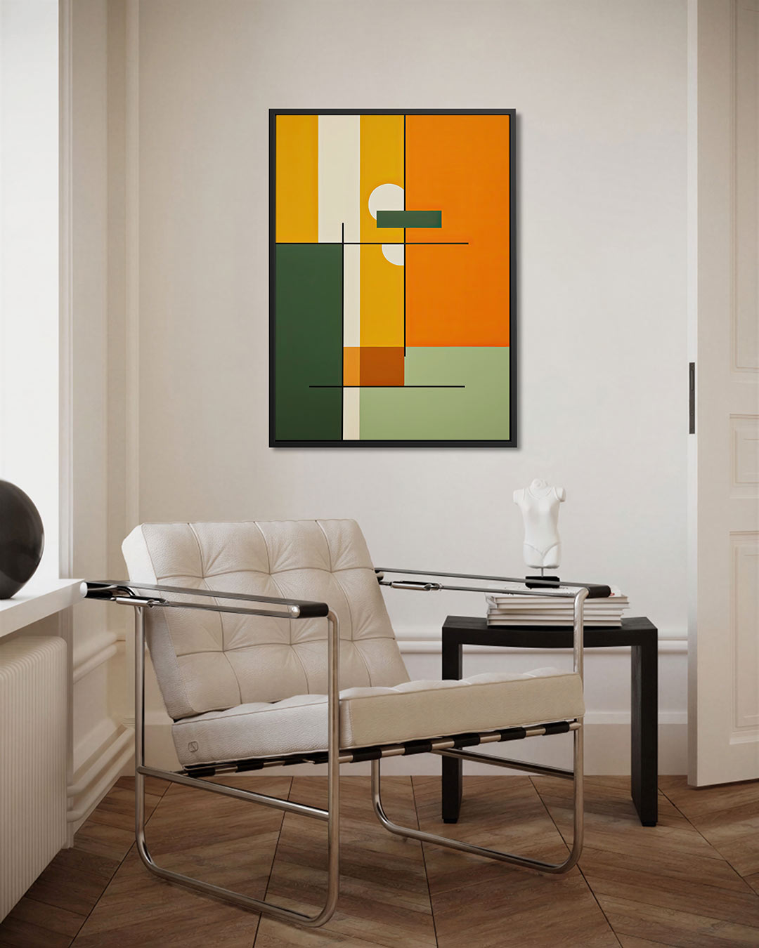 Geometrische kleurencompositie Kunstwerk