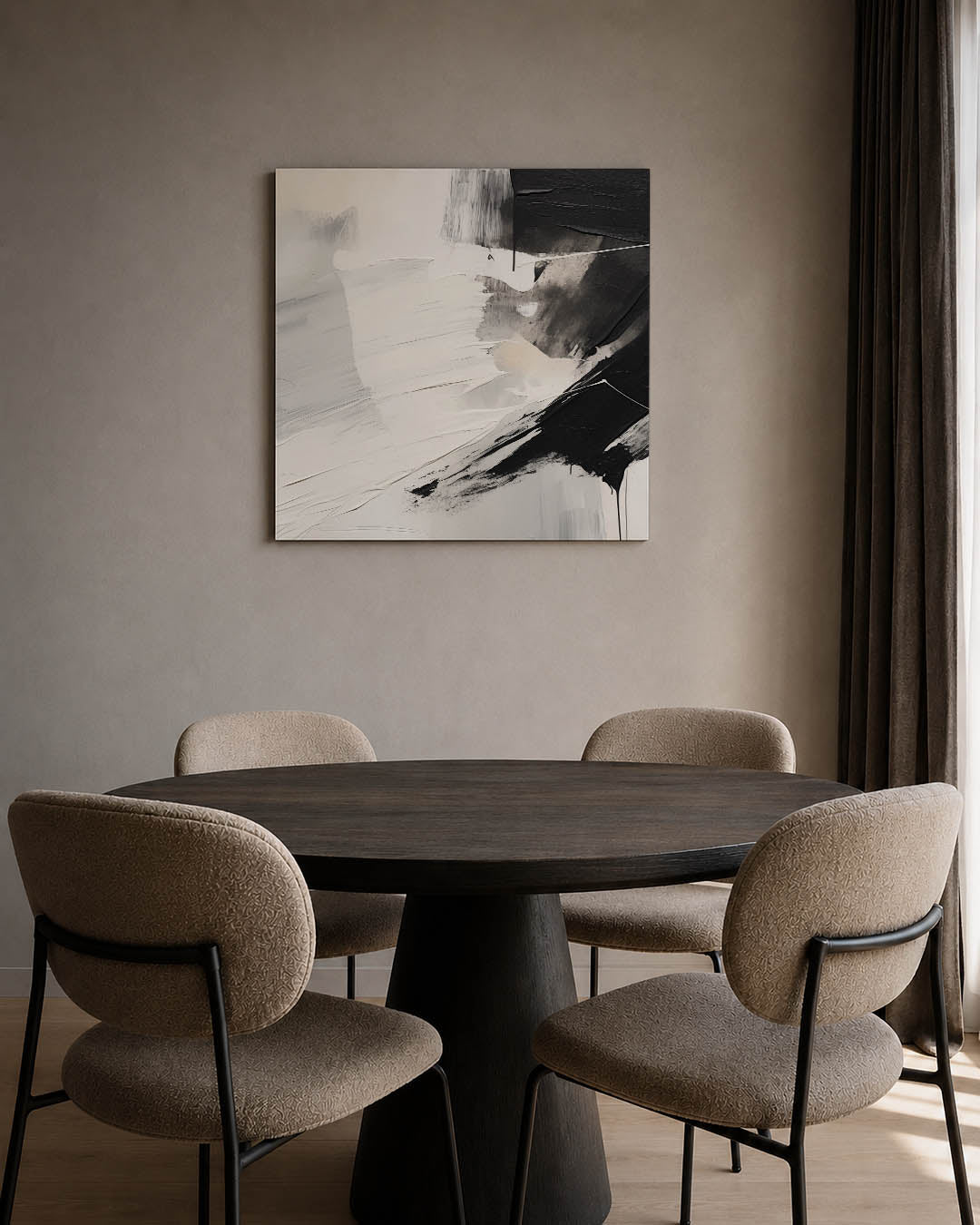 Dynamische penseelstreken Kunstwerk