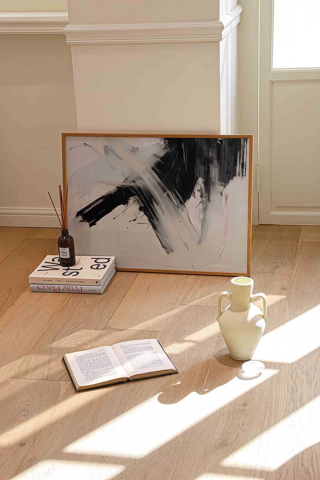 Zwart en wit abstracte Poster