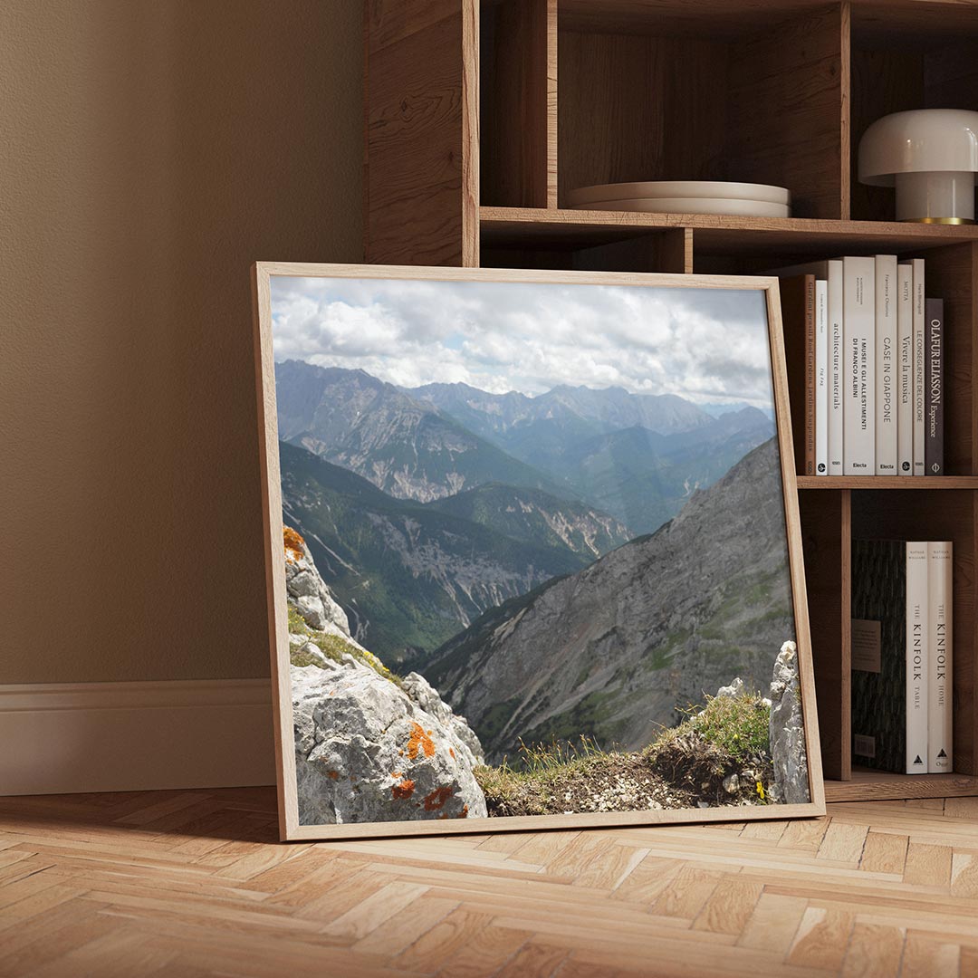 Berglandschap met rotsen Poster