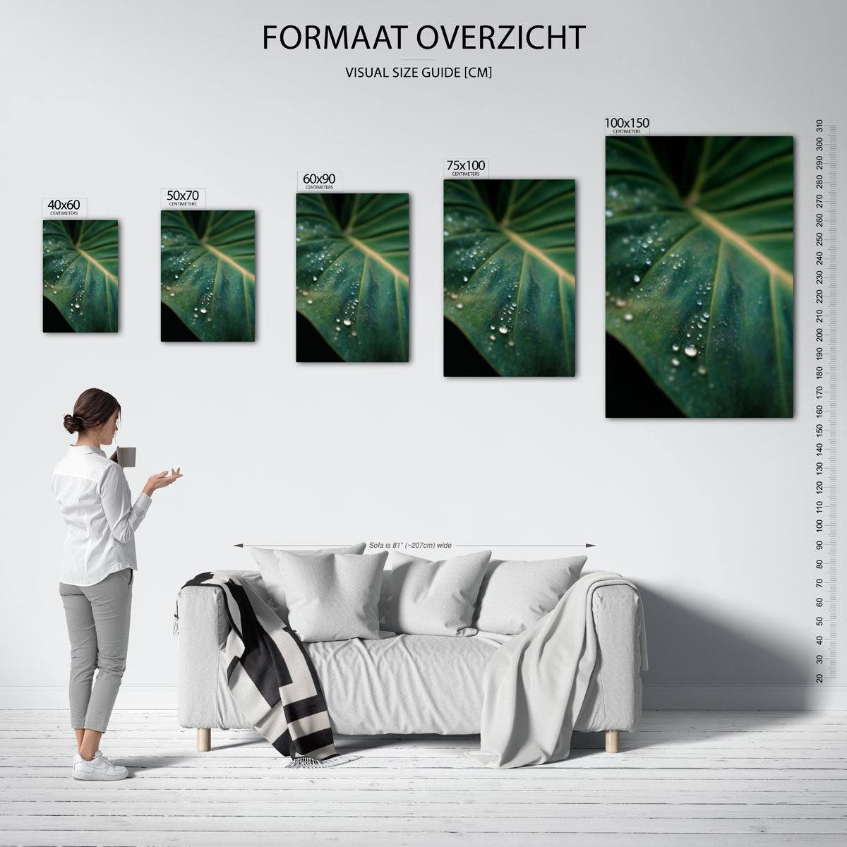 Natuurlijke bladstructuur Kunstwerk