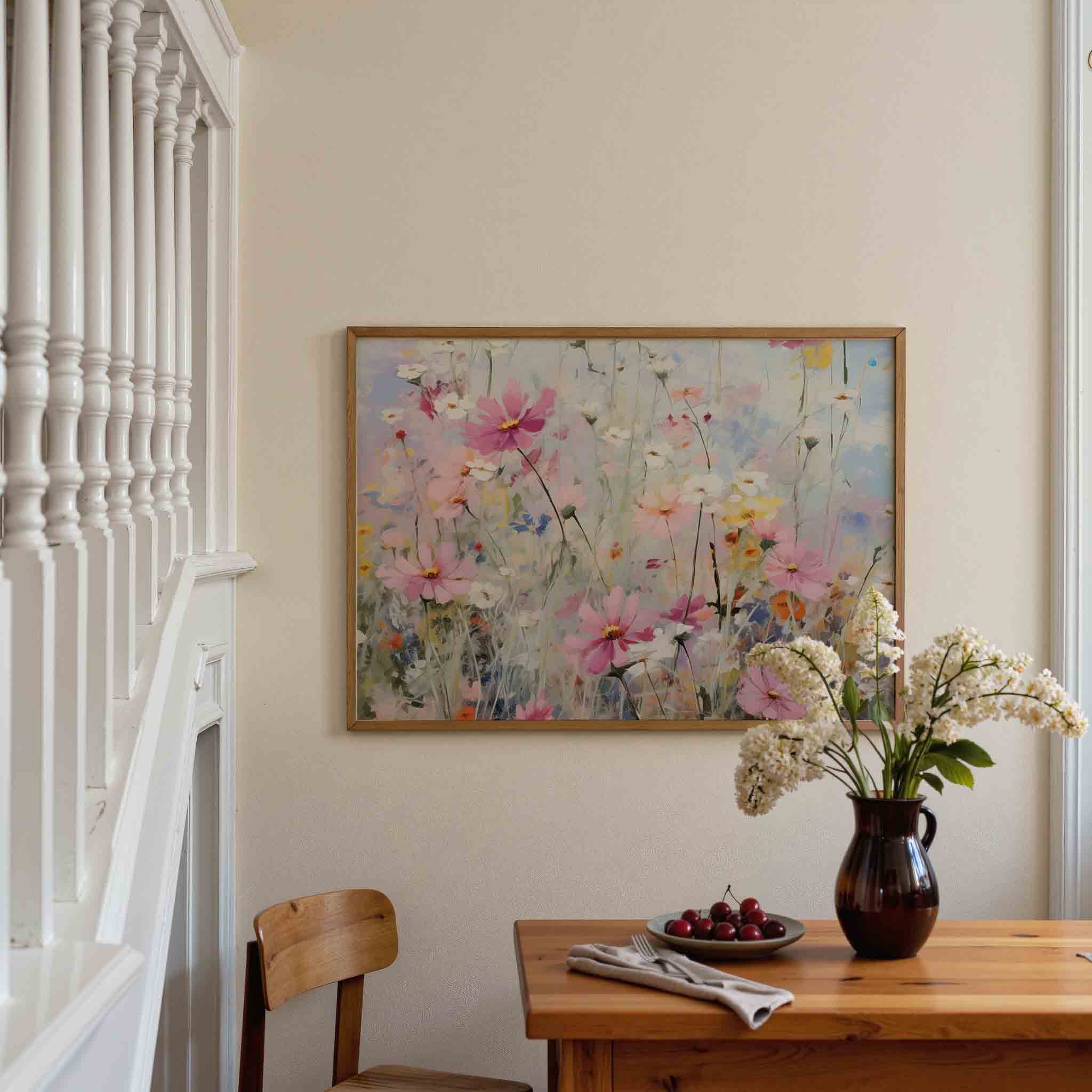 Bloemen in zachte tinten Poster